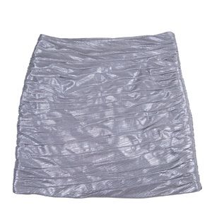 NEW Retrofête Silver mini skirt ruched